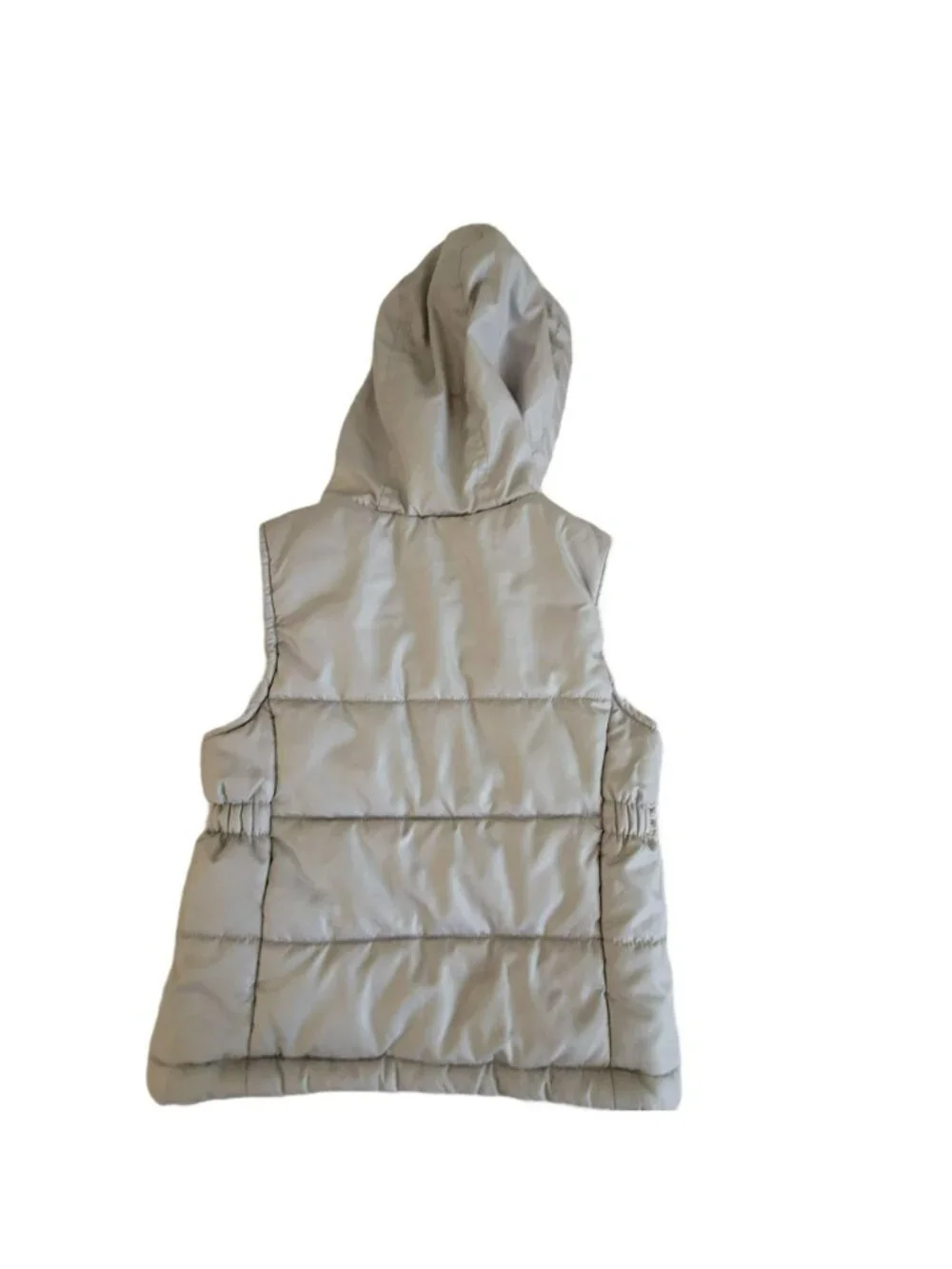 Faded Glory Hooded Vest Puffer Jacket Silver Gray Girls Todd;er 3T LH8050